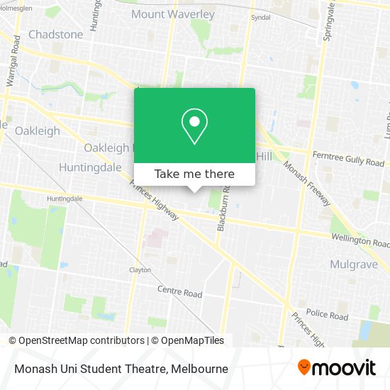 Monash Uni Student Theatre map