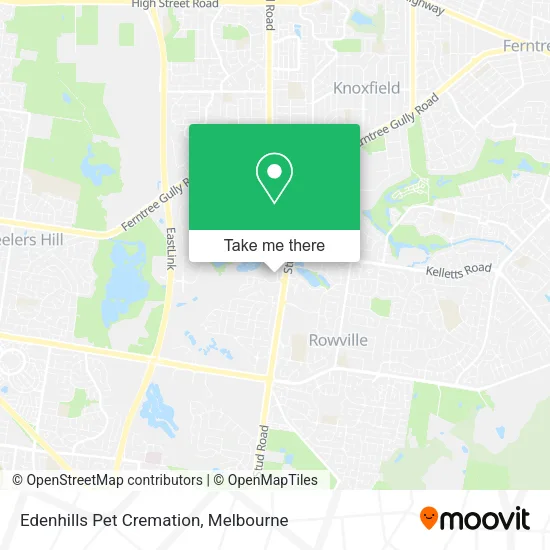 Edenhills Pet Cremation map