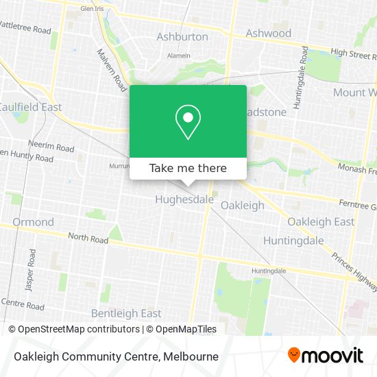 Mapa Oakleigh Community Centre