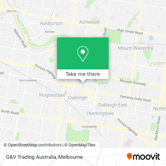 G&V Trading Australia map