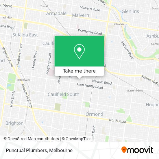 Punctual Plumbers map