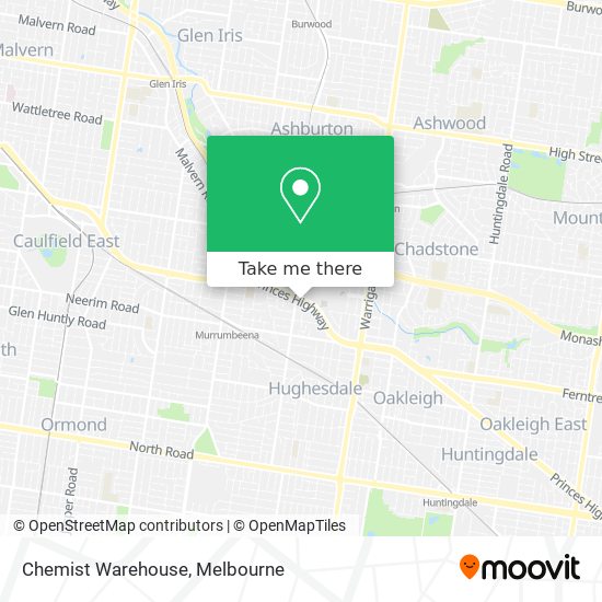 Mapa Chemist Warehouse