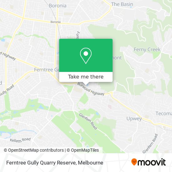 Mapa Ferntree Gully Quarry Reserve