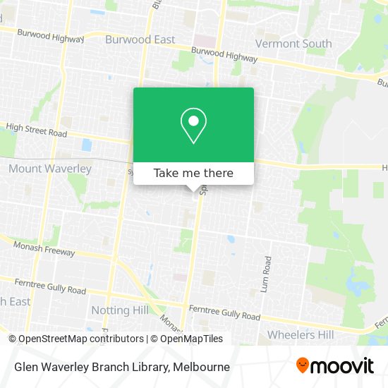 Glen Waverley Branch Library map