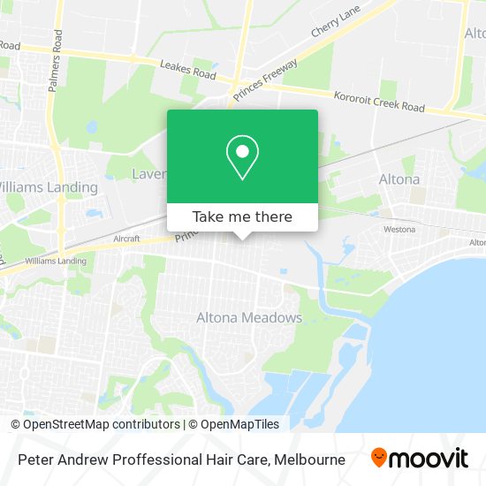 Peter Andrew Proffessional Hair Care map