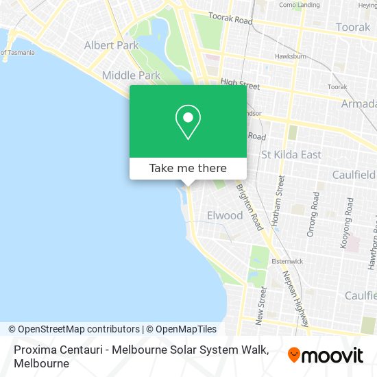 Proxima Centauri - Melbourne Solar System Walk map