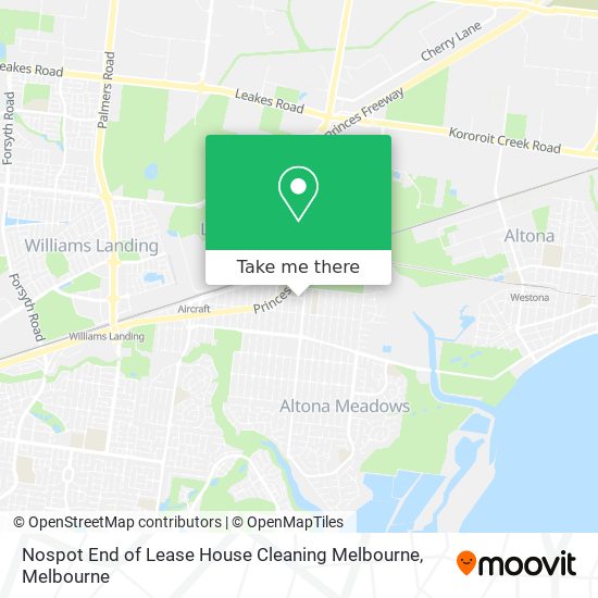 Nospot End of Lease House Cleaning Melbourne map