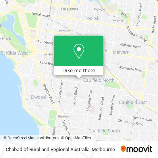 Chabad of Rural and Regional Australia map