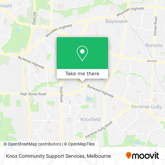 Knox Community Support Services map