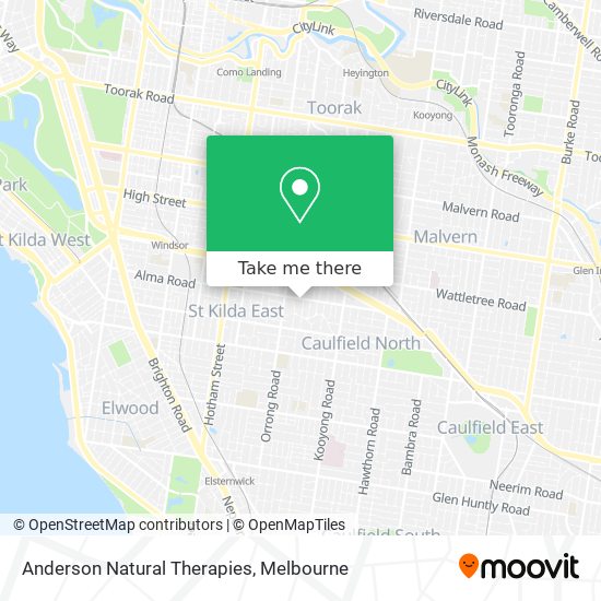 Mapa Anderson Natural Therapies