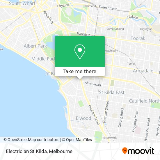 Electrician St Kilda map