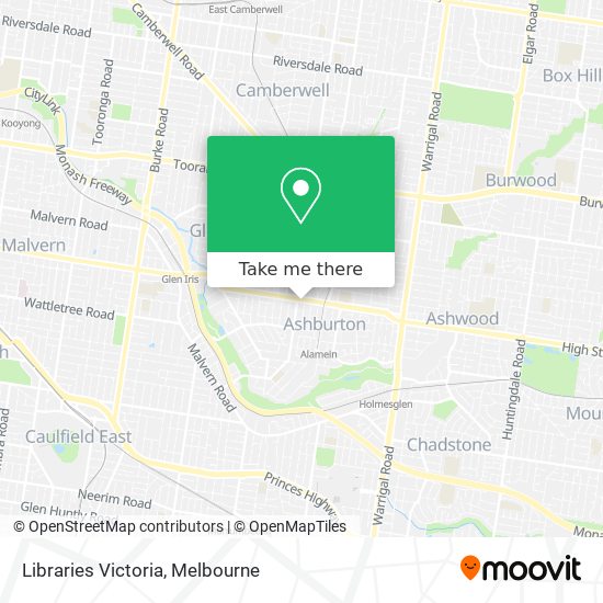 Libraries Victoria map