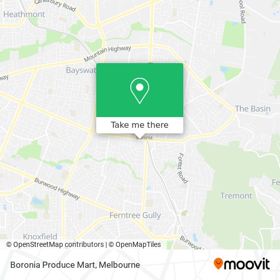 Mapa Boronia Produce Mart