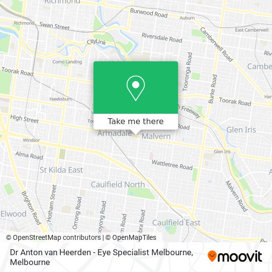 Dr Anton van Heerden - Eye Specialist Melbourne map