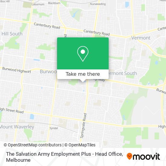 The Salvation Army Employment Plus - Head Office map