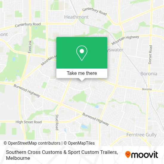Mapa Southern Cross Customs & Sport Custom Trailers