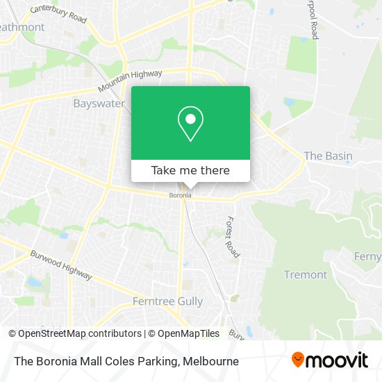 Mapa The Boronia Mall Coles Parking