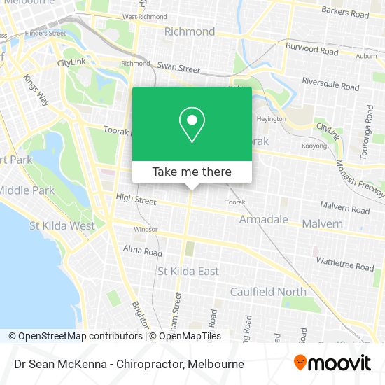 Dr Sean McKenna - Chiropractor map