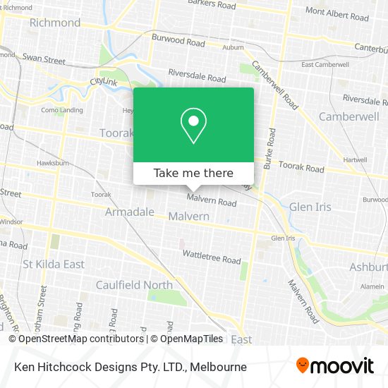 Ken Hitchcock Designs Pty. LTD. map