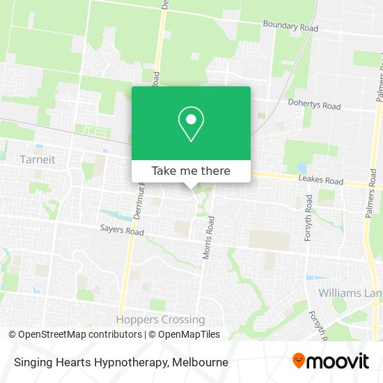 Singing Hearts Hypnotherapy map