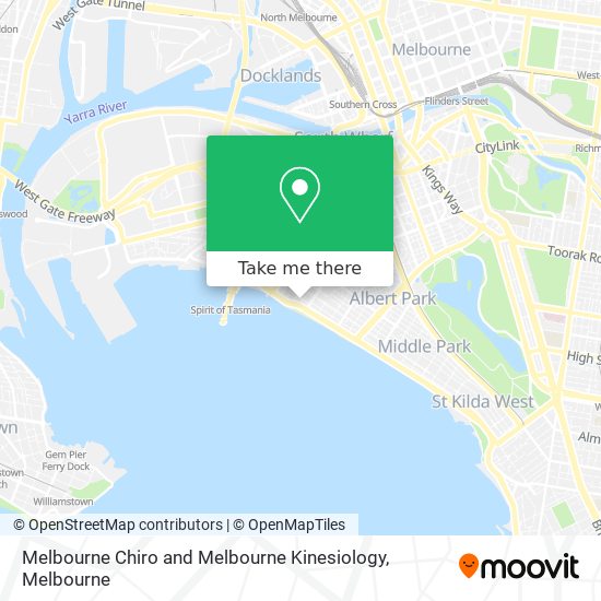 Melbourne Chiro and Melbourne Kinesiology map