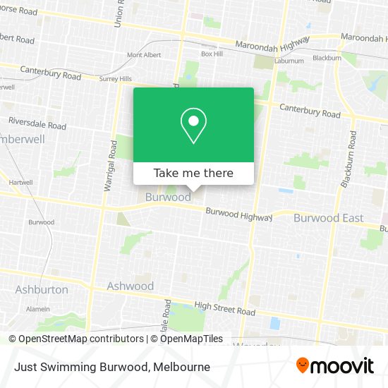 Just Swimming Burwood map