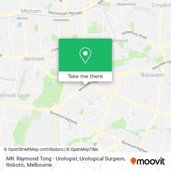 MR. Raymond Tong - Urologist, Urological Surgeon, Robotic map