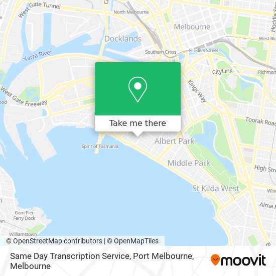 Same Day Transcription Service, Port Melbourne map