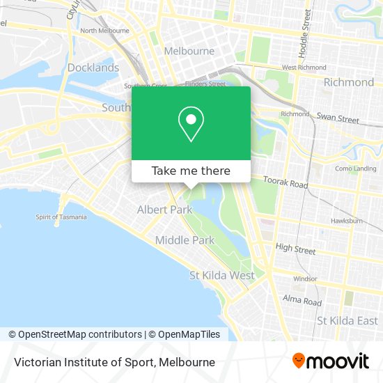 Victorian Institute of Sport map