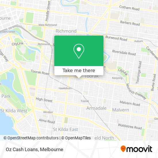 Oz Cash Loans map