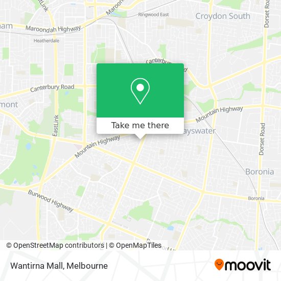 Wantirna Mall map