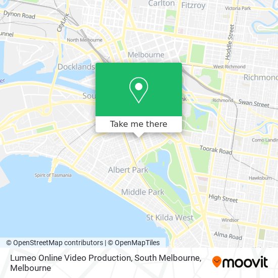 Mapa Lumeo Online Video Production, South Melbourne