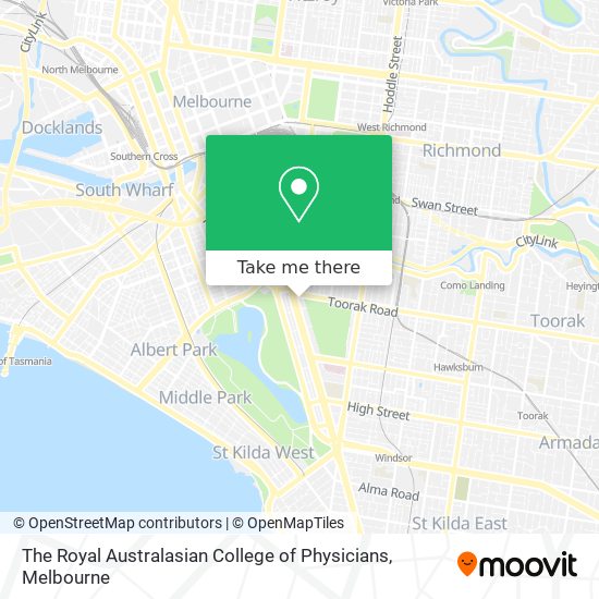 The Royal Australasian College of Physicians map