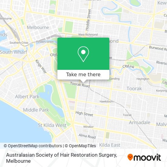 Australasian Society of Hair Restoration Surgery map