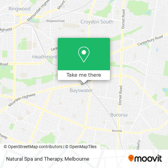 Natural Spa and Therapy map