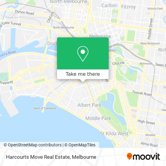 Harcourts Move Real Estate map