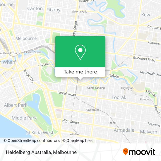 Heidelberg Australia map