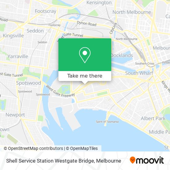 Shell Service Station Westgate Bridge map