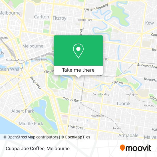 Cuppa Joe Coffee map