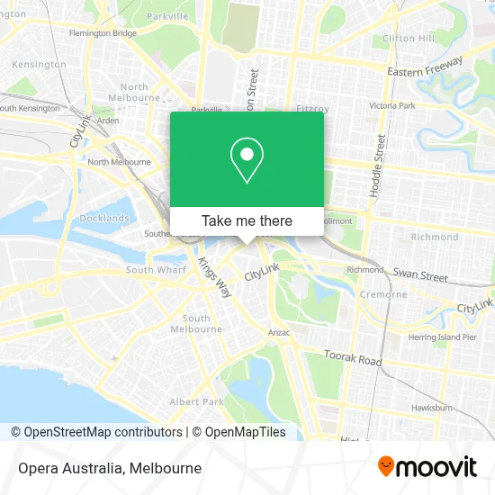 Mapa Opera Australia
