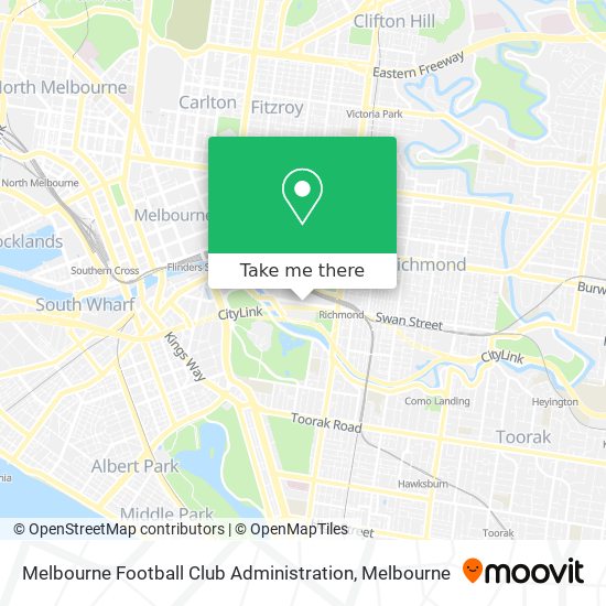 Mapa Melbourne Football Club Administration