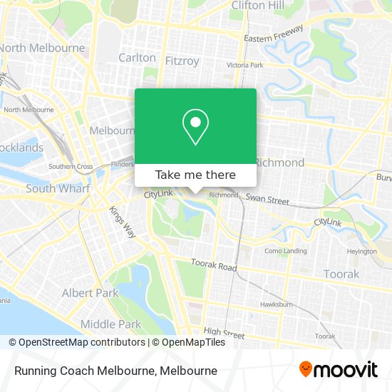 Running Coach Melbourne map