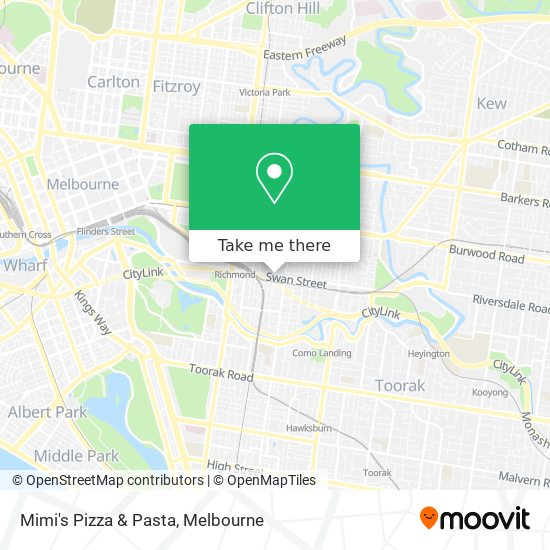 Mimi's Pizza & Pasta map