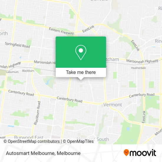 Autosmart Melbourne map