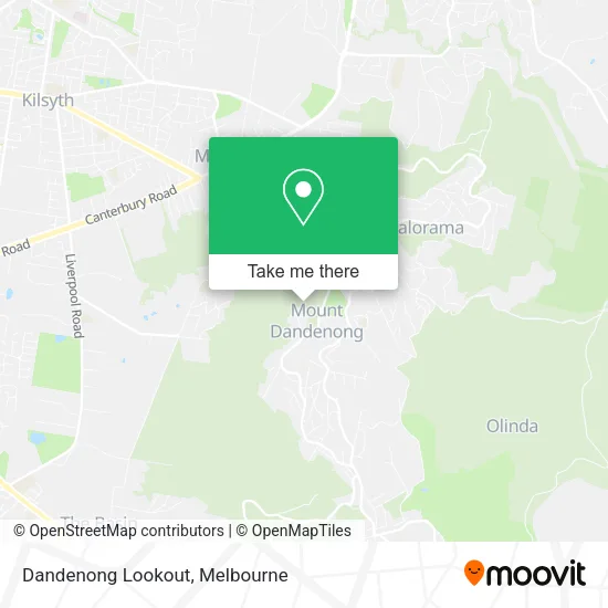 Mapa Dandenong Lookout