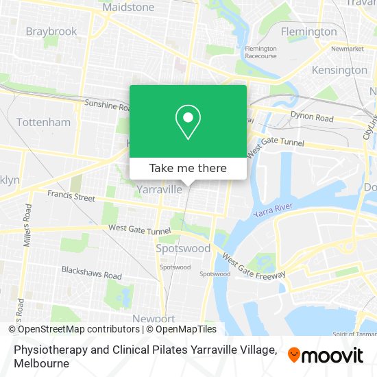 Physiotherapy and Clinical Pilates Yarraville Village map