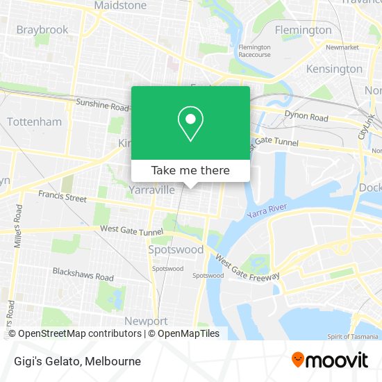 Gigi's Gelato map