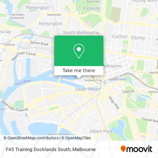 F45 Training Docklands South map