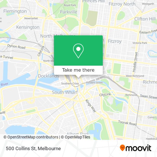 500 Collins St map