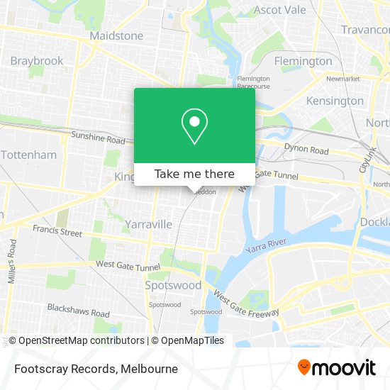 Footscray Records map